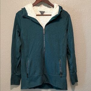 Eddie Bauer Teal Utility Jacket with Sherpa Lining